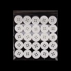 Набор пуговиц, 4 прокола, d = 15 мм, 25 шт, цвет белый - фото 24190118