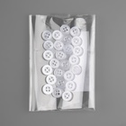 Набор пуговиц, 4 прокола, d = 9 мм, 25 шт, цвет перламутровый - фото 24190122