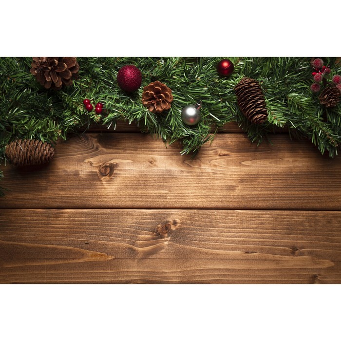 Фотобаннер, 250 × 150 см, с фотопечатью, люверсы шаг 1 м, «Новогодний фон 5», Greengo - Фото 1