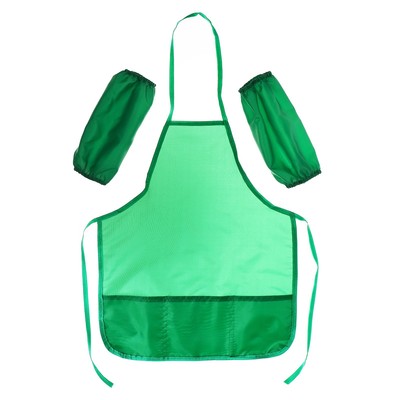 Фартук для труда + нарукавники Calligrata, 550×440/250×160 мм, размер M (рост 122-158), зелёный