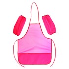 Фартук для труда + нарукавники Calligrata, 550×440/250×160 мм, размер M (рост 122-158), розовый - Фото 1