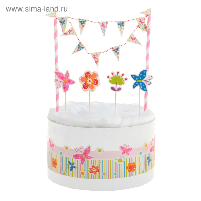 Набор для торта "Цветочная поляна" - Фото 1