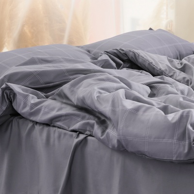 Постельное бельё евро «Этель» Cage: grey, мако-сатин