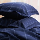 Постельное бельё Этель дуэт Cage: dark blue, 143х215 см-2шт, 215х240 см, 50х70+3 см-2 шт, мако-сатин, 114г/м2 10060111 - фото 12667013