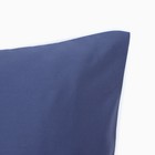 Наволочка Этель 50х70 см, цвет синий, мако-сатин, 114г/м2, 100% хлопок - Фото 2