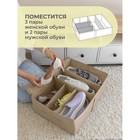 Кофр-трансформер для обуви, 55х40х20 см, с 5-ю съемными перегородками - Фото 5