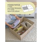 Кофр-трансформер для обуви, 55х40х20 см, с 5-ю съемными перегородками - Фото 6