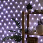 Гирлянда «Сеть» 1.6 × 1.6 м, IP20, прозрачная нить, 144 LED, свечение белое, 8 режимов, 220 В, УЦЕНКА 10205547 - фото 3663272