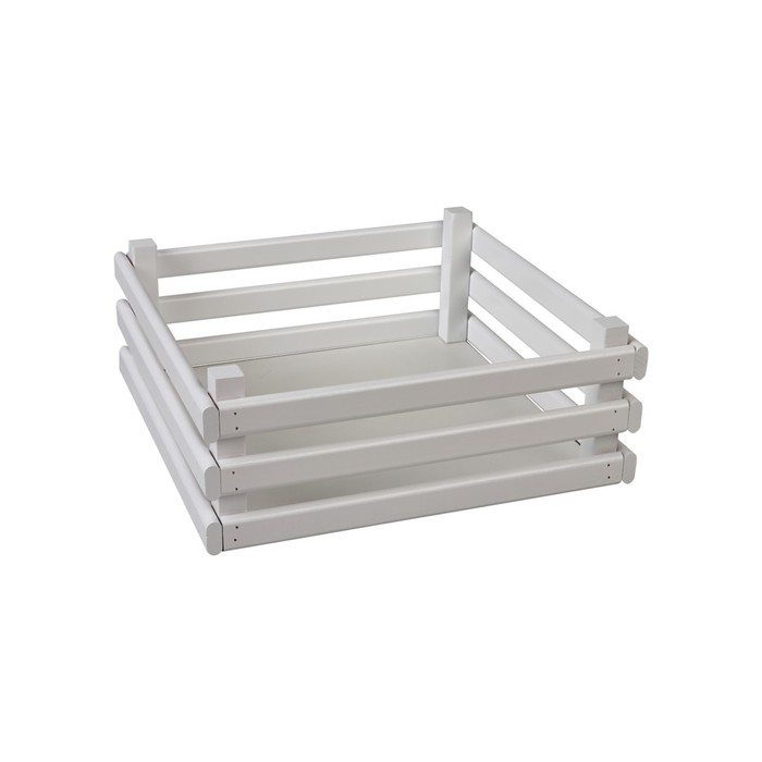 Ящик деревянный для хранения Polini Home Boxy, цвет белый, 32х32х12 см - Фото 1