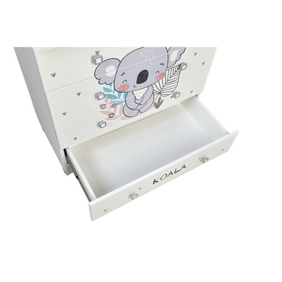 Комод пеленальный детский Фея 1580 «Коала», 80×47×92 см, 4 ящика, белый