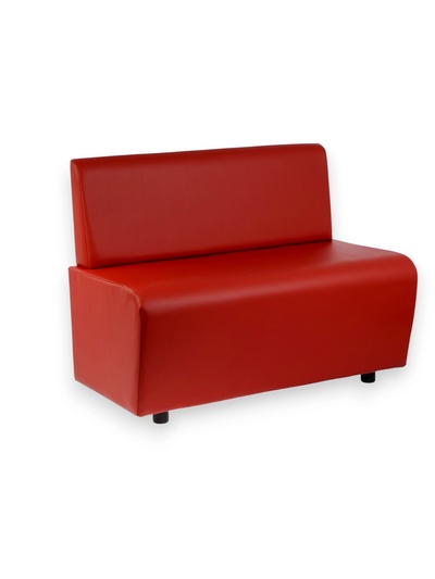 Диван офисный «Клик Мебель. Лачи», экокожа, цвет красный