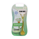 Бритва женская TopBeauty Paris желтая + сменные кассеты, 2 шт (совместимы с Venus) 10128772