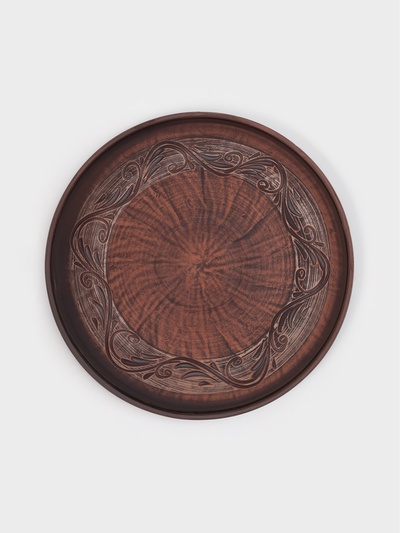 Блюдо для пиццы «Орнамент», 28×2.5 см, красная глина