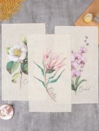 Набор полотенец Этель «Цветочное настроение» 45×70 см - 3 шт., репс 167 г/м², хлопок - Фото 1