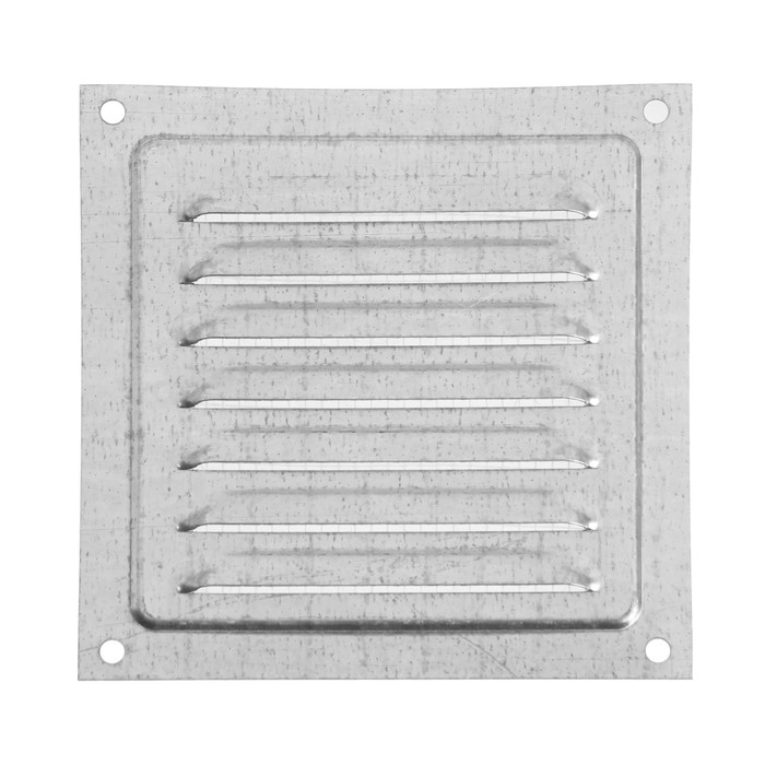 Решетка вентиляционная ZEIN Люкс РМ1212Ц, 125 х 125 мм, с сеткой, металл, оцинковка - Фото 1
