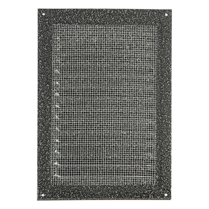 Решетка вентиляционная ZEIN Люкс РМ2030СР, 200 х 300 мм, с сеткой, металлическая, серебро