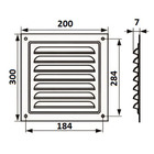 Решетка вентиляционная ZEIN Люкс РМ2030СР, 200 х 300 мм, с сеткой, металлическая, серебро - фото 9182072