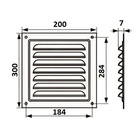 Решетка вентиляционная ZEIN Люкс РМ2030Ц, 200 х 300 мм, с сеткой, металлическая, оцинковка - Фото 7