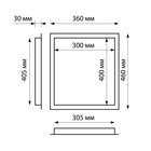 Люк ревизионный ZEIN ЛРМ3040, 300 х 400 мм, металлический - фото 23298499