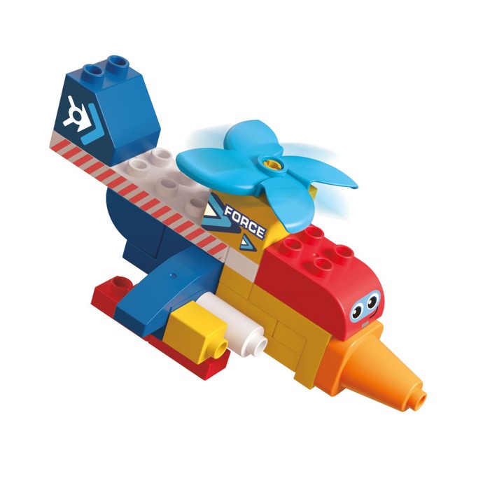 Конструктор детский Funky Toys «Истребитель», с крупными блоками, 29 деталей - Фото 1