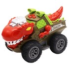 Машинка инерционная Funky Toys «Красный Тираннозавр», со светом и звуком - Фото 1