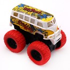 Инерционный автобус die-cast Funky Toys, на полном приводе с красными колесами, 14.5 см - Фото 2