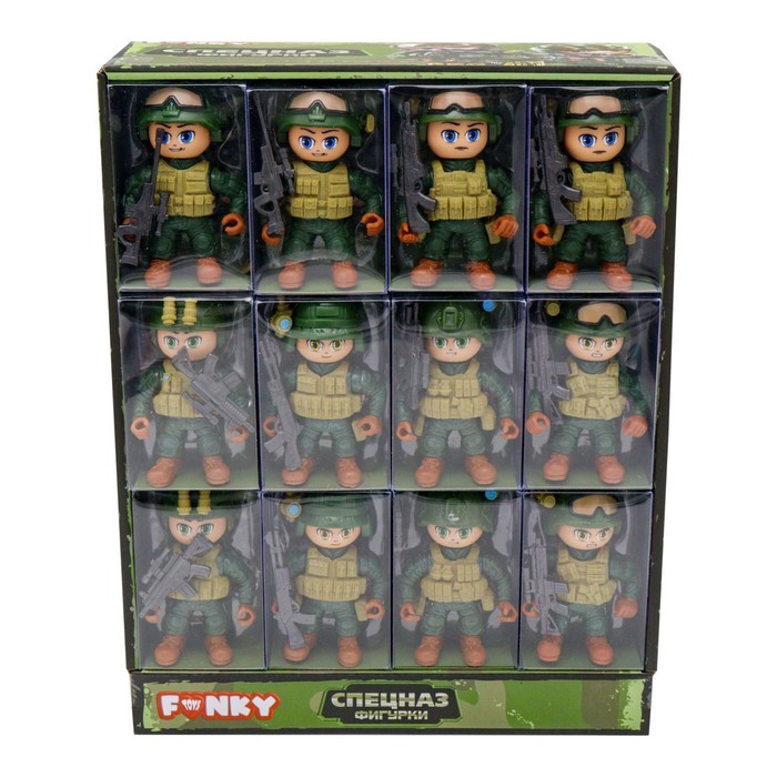 Фигурка Funky Toys «Спецназ», в зелёной форме, 8 см, МИКС