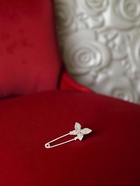 Булавка «Бабочка», 5 см, белая в серебре - Фото 6