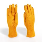 Перчатки женские, безразмерные, без утеплителя, цвет горчичный - фото 296212645