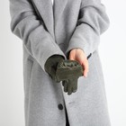 Перчатки женские, безразмерные, без утеплителя, цвет хаки - Фото 5