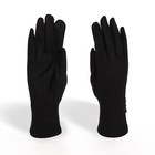 Перчатки женские, безразмерные, без утеплителя, цвет чёрный - фото 320573310