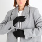 Перчатки женские, безразмерные, без утеплителя, цвет чёрный - Фото 4
