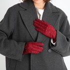 Перчатки женские, безразмерные, без утеплителя, цвет бордовый - фото 23521464