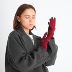 Перчатки женские, безразмерные, без утеплителя, цвет бордовый - фото 23521465