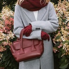 Перчатки женские, безразмерные, без утеплителя, цвет бордовый - фото 27146954