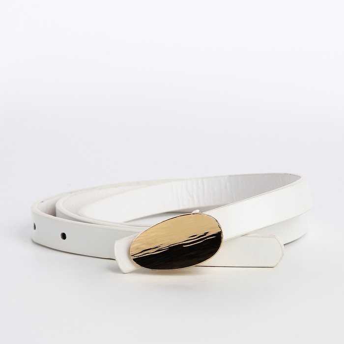 

Ремень женский, ширина 1.4 см, пряжка металл, цвет белый