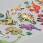 Наклейка пластик "Переливы. Динозавры" МИКС 9,5х24,5 см - фото 24637891
