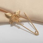 Булавка «Бабочка», 5 см, белая в золоте - Фото 2