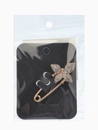 Булавка «Бабочка», 5 см, белая в золоте 897121