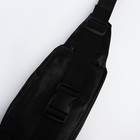 Сумка на одно плечо на молнии, 3 наружных кармана, цвет чёрный - Фото 4