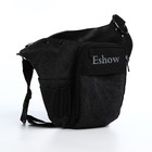 Поясная сумка на молнии, 3 наружных кармана, зацеп на бедро, цвет чёрный - фото 7873394