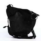 Поясная сумка на молнии, 3 наружных кармана, зацеп на бедро, цвет чёрный - фото 7873395