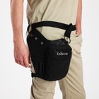 Поясная сумка на молнии, 3 наружных кармана, зацеп на бедро, цвет чёрный - фото 11804876