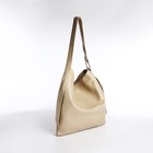 Сумка женская на застёжке, цвет бежевый - фото 23238277