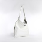 Сумка-шопер на застёжке, цвет белый - фото 23238281