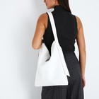 Сумка-шопер на застёжке, цвет белый - фото 23548336