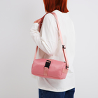 Сумка молодёжная на молнии, 25×12×12 см, розовая - Фото 3