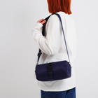 Сумка молодёжная на молнии, цвет синий - Фото 3