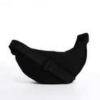 Сумка молодёжная на молнии, 27×9×14 см, чёрная - Фото 6