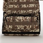 Рюкзак туристический на молнии, с увеличением, 6 наружных кармана, цвет бежевый/коричневый - фото 7873531